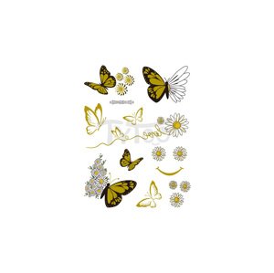 Matrica tetoválás  VJ-013 Sárga Pillangók