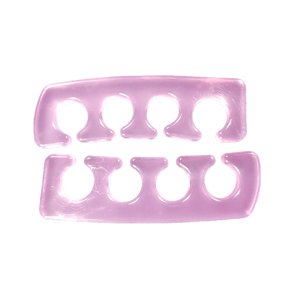 Lábujj szeparátor egyenes - szilikon  #165-P Átlátszó - pink