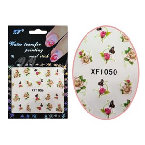 Akril hatású matrica  XF1050 Rózsák és pillangók