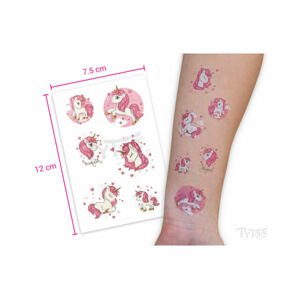 Matrica tetoválás  EC-649 Rózsaszín Unikornisos