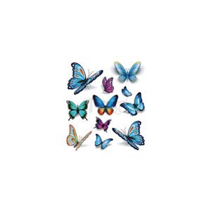 Matrica tetoválás  RH-012 Kék Pillangók